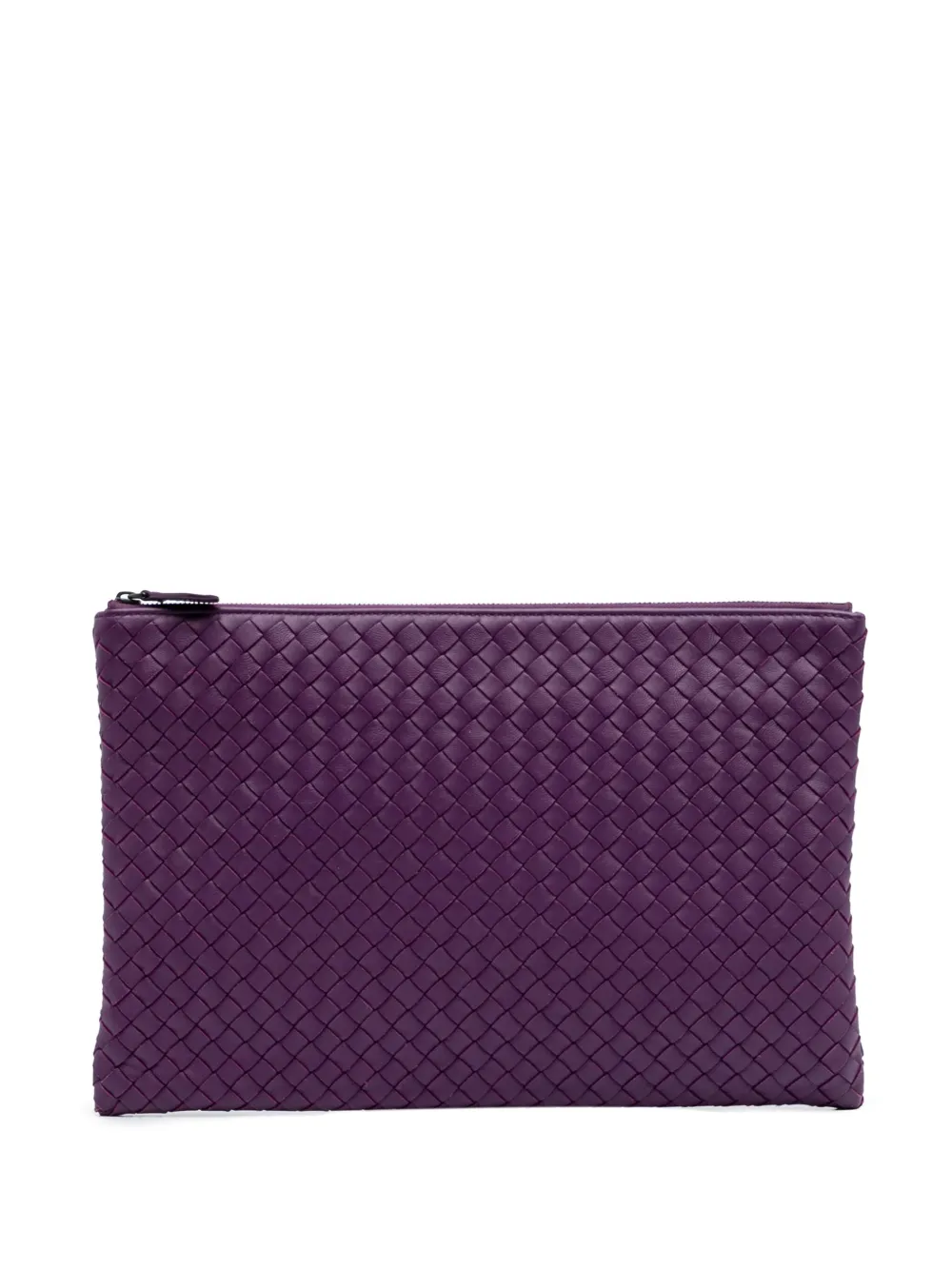Bottega Veneta Pre-Owned 2012-2024 Nappa Intrecciato clutch bag - パープル Bottega Veneta Pre-Owned 2012-2024 Nappa Intrecciato clutch bag - パープル