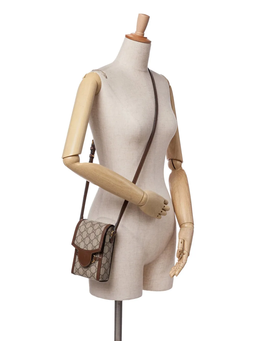 Gucci Pre-Owned 2016-2024 Mini GG Supreme Horsebit 1955 crossbody bag | Pre-Owned | Image 2