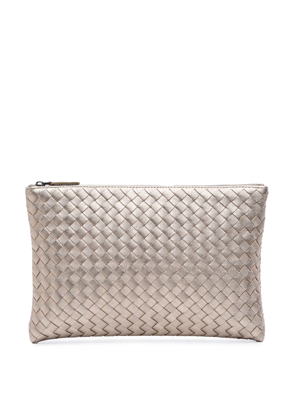 Bottega Veneta Pre-Owned 2012-2024 Metallic Grosgrain Intrecciato Bottega Veneta Pre-Owned 2012-2024 Metallic Grosgrain Intrecciato