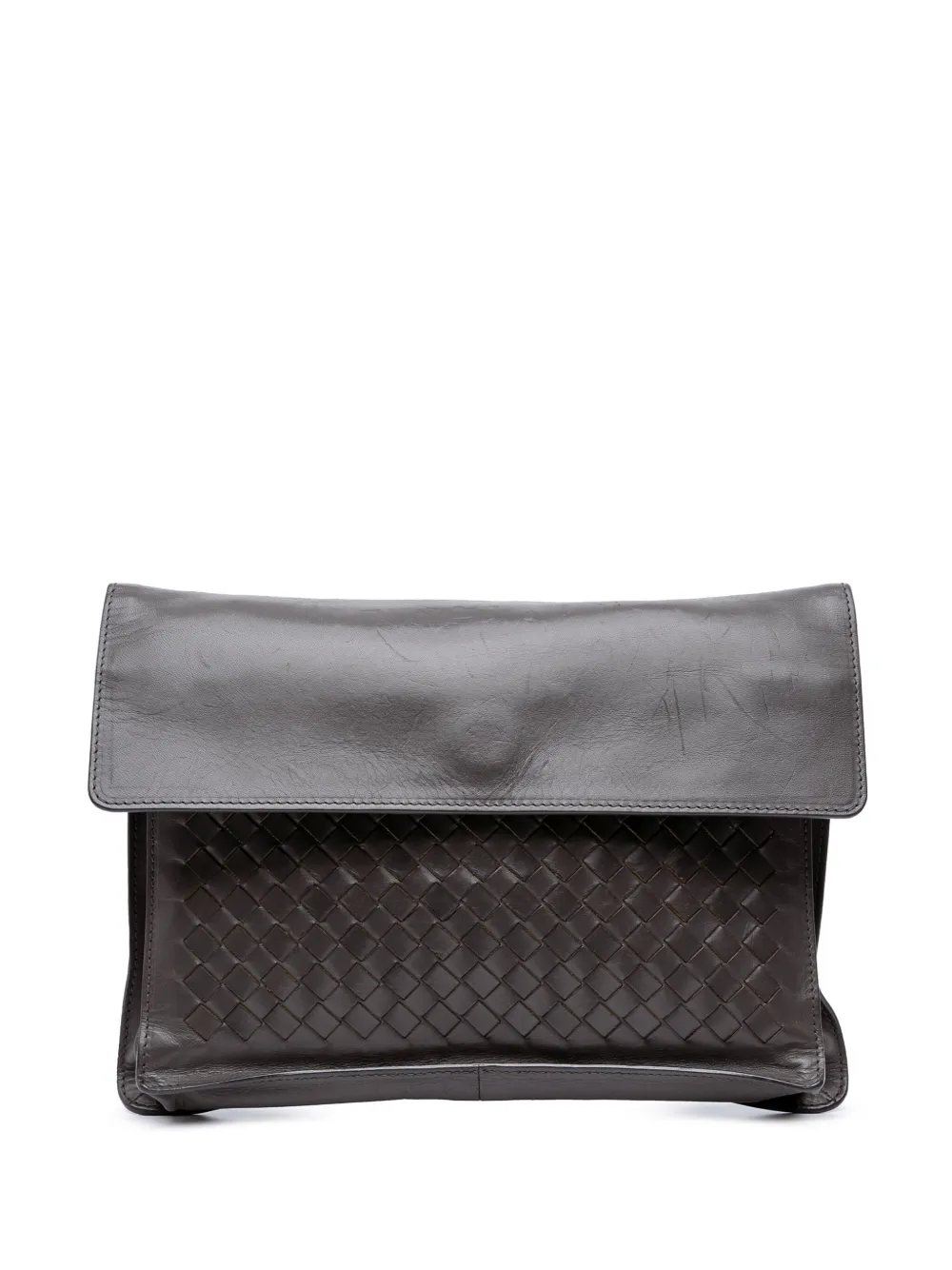 Bottega Veneta Pre-Owned 2012-2024 Nappa Intrecciato Flap clutch bag - Bottega Veneta Pre-Owned 2012-2024 Nappa Intrecciato Flap clutch bag -
