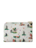 Undercover floral print zip pouch - White