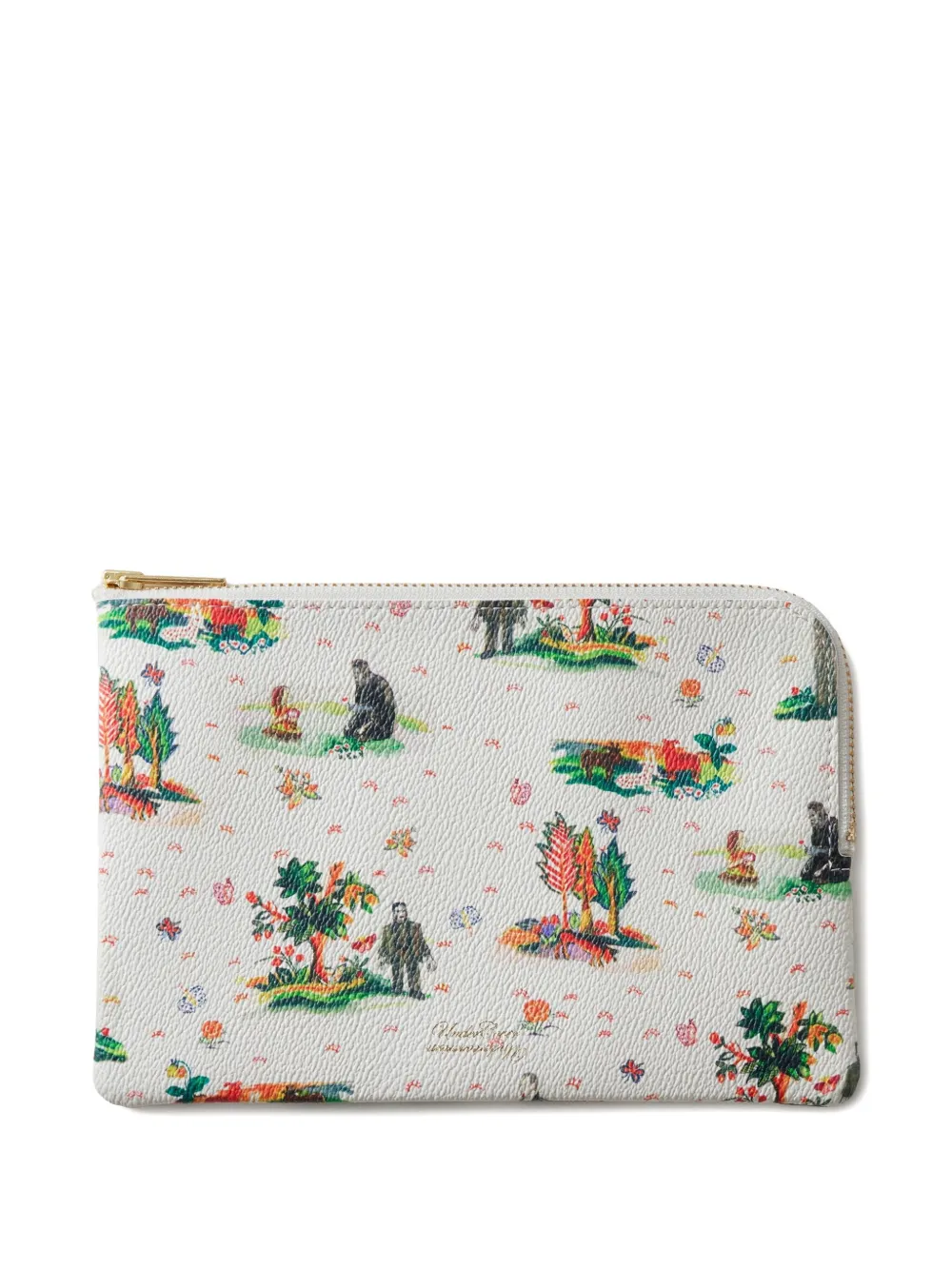 Undercover Buidel met bloemenprint en rits - Wit
