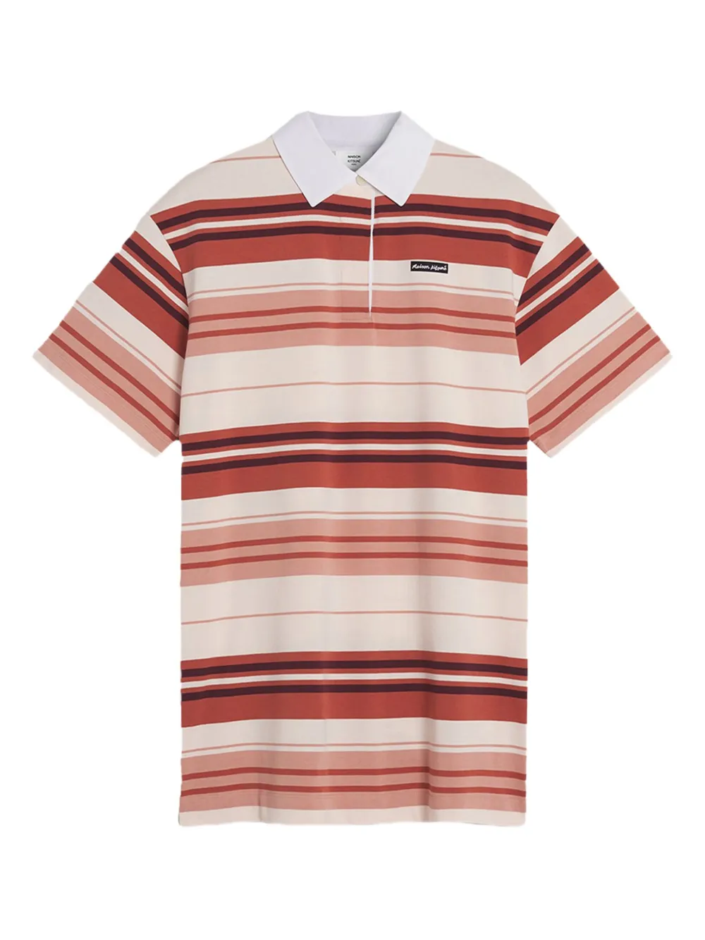 Maison Kitsuné striped polo mini dress Roze