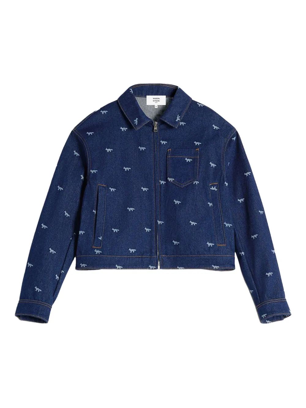 Maison Kitsuné cropped denim jacket