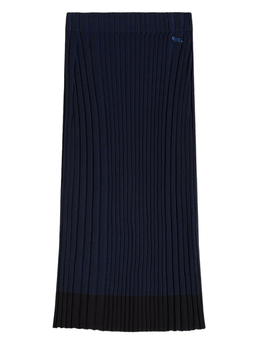 MAISON KITSUNÉ BABY FOX-PATCH RIBBED SKIRT