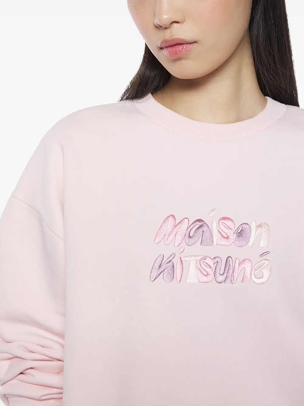 MAISON KITSUNÉ EMBROIDERED-LOGO SWEATSHIRT