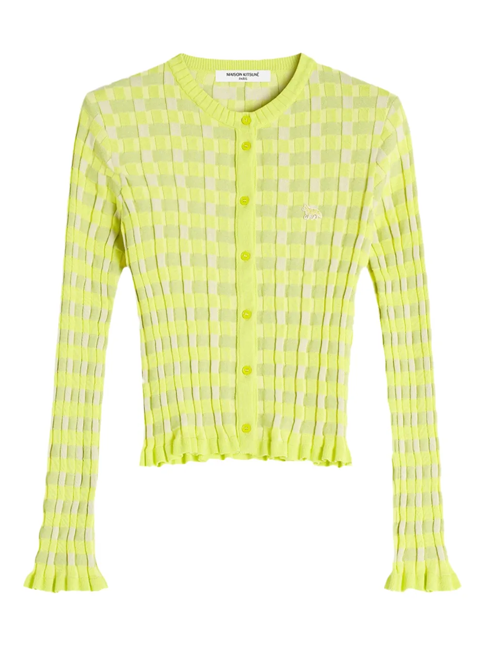MAISON KITSUNÉ CHECKERED CARDIGAN 