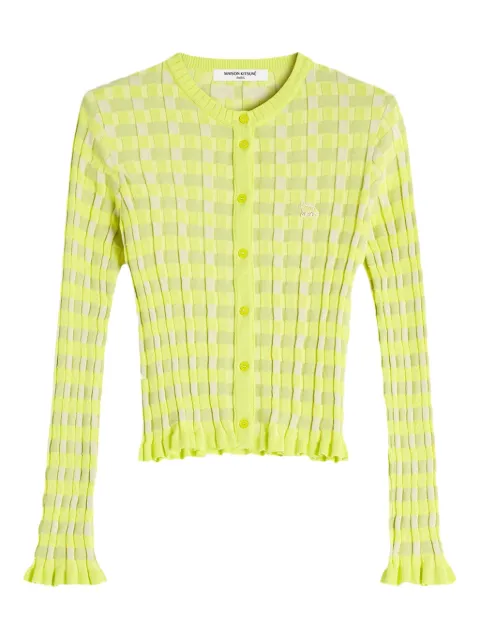 Maison Kitsuné checkered cardigan