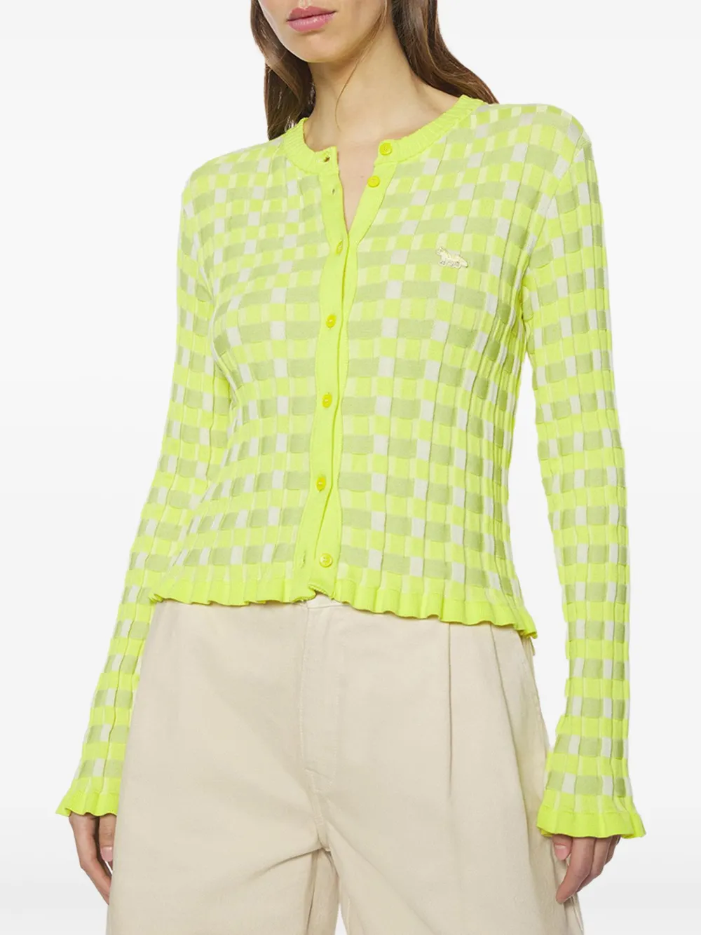 MAISON KITSUNÉ CHECKERED CARDIGAN 