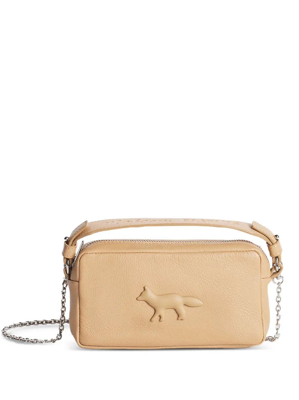 Maison Kitsuné フォックスエンボス ショルダーバッグ - ニュートラル Maison Kitsuné フォックスエンボス ショルダーバッグ - ニュートラル