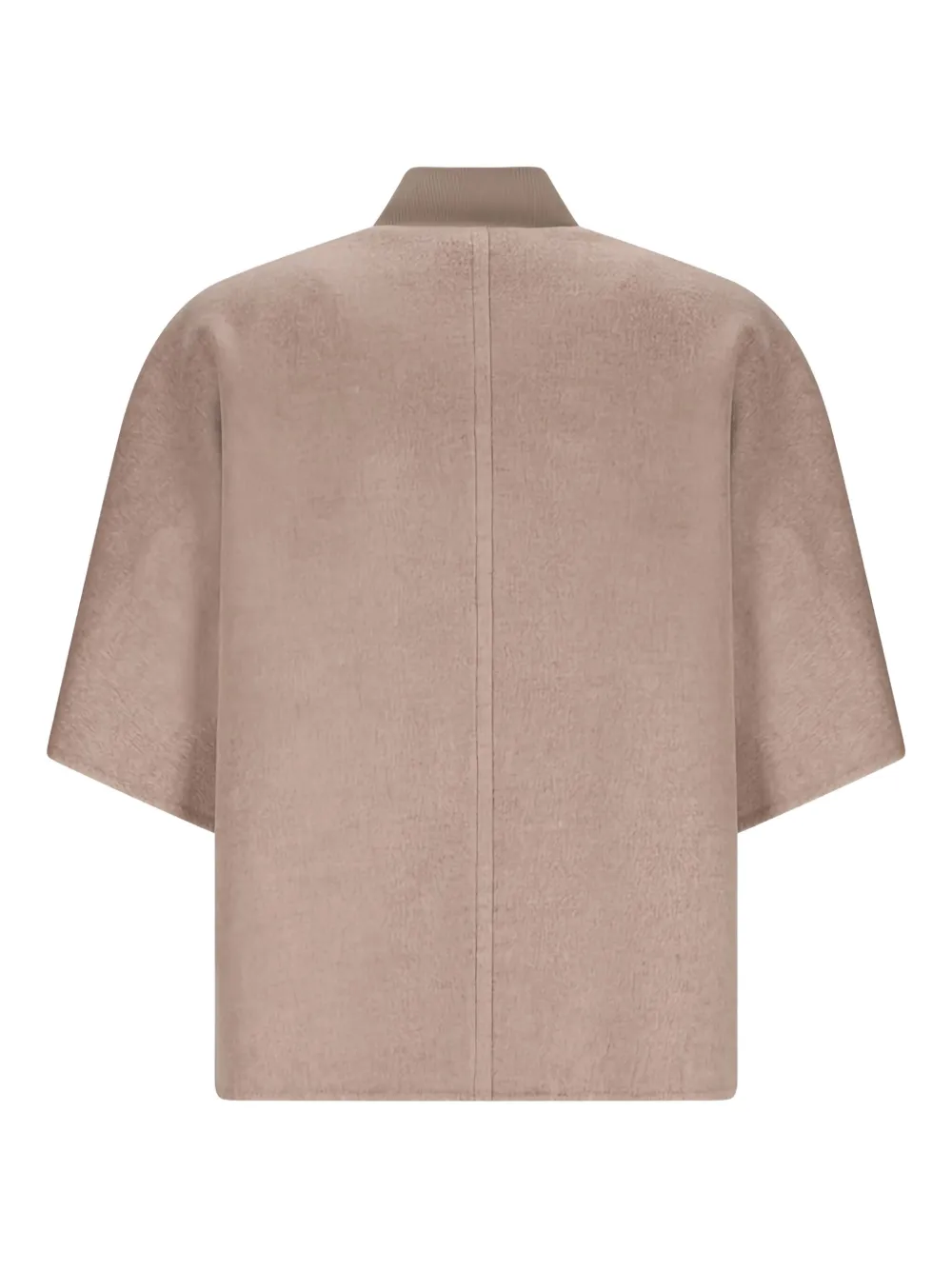 Max Mara Leticia jack met korte mouwen en knoopsluiting Beige