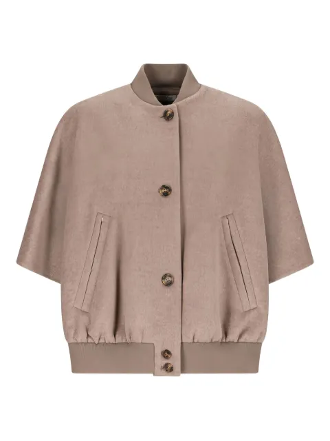 Max Mara Leticia button-fastening short-sleeved jacket