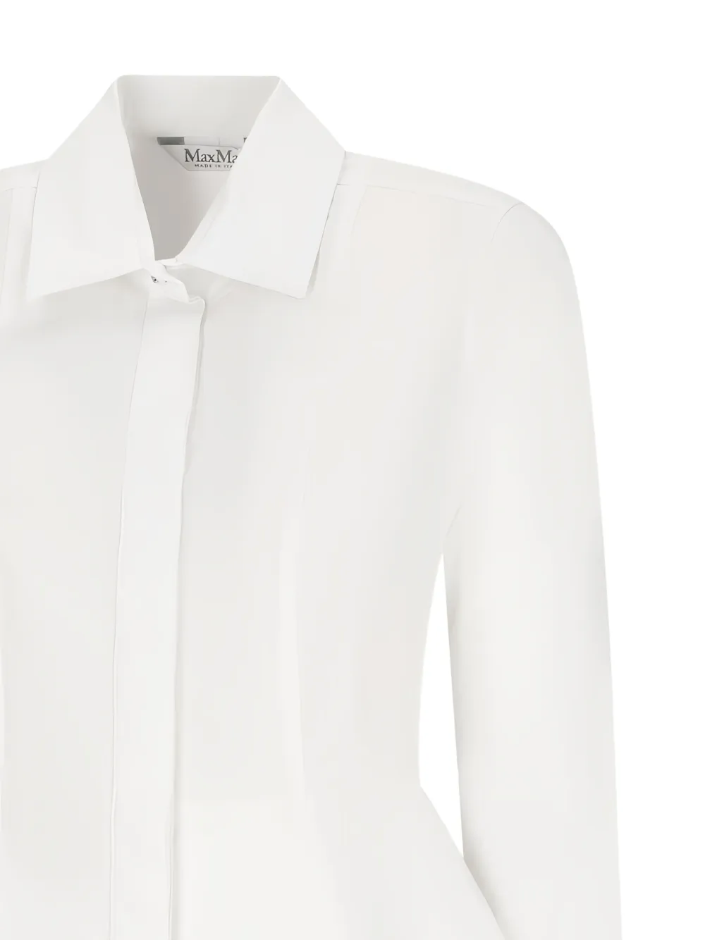 Max Mara Blouse met peplum afwerking Wit