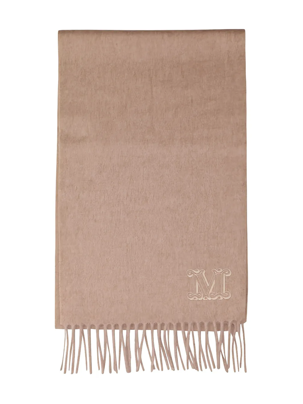 embroidered-fringe scarf