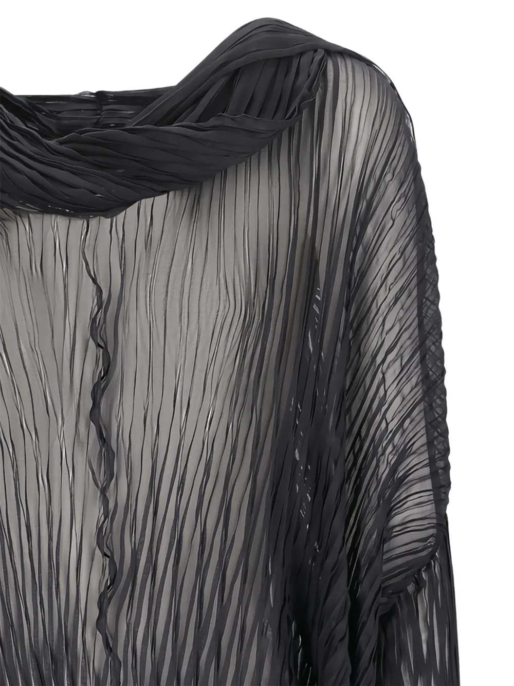 Blumarine pleated ruffled blouse Zwart