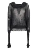 Blumarine pleated ruffled blouse - Black