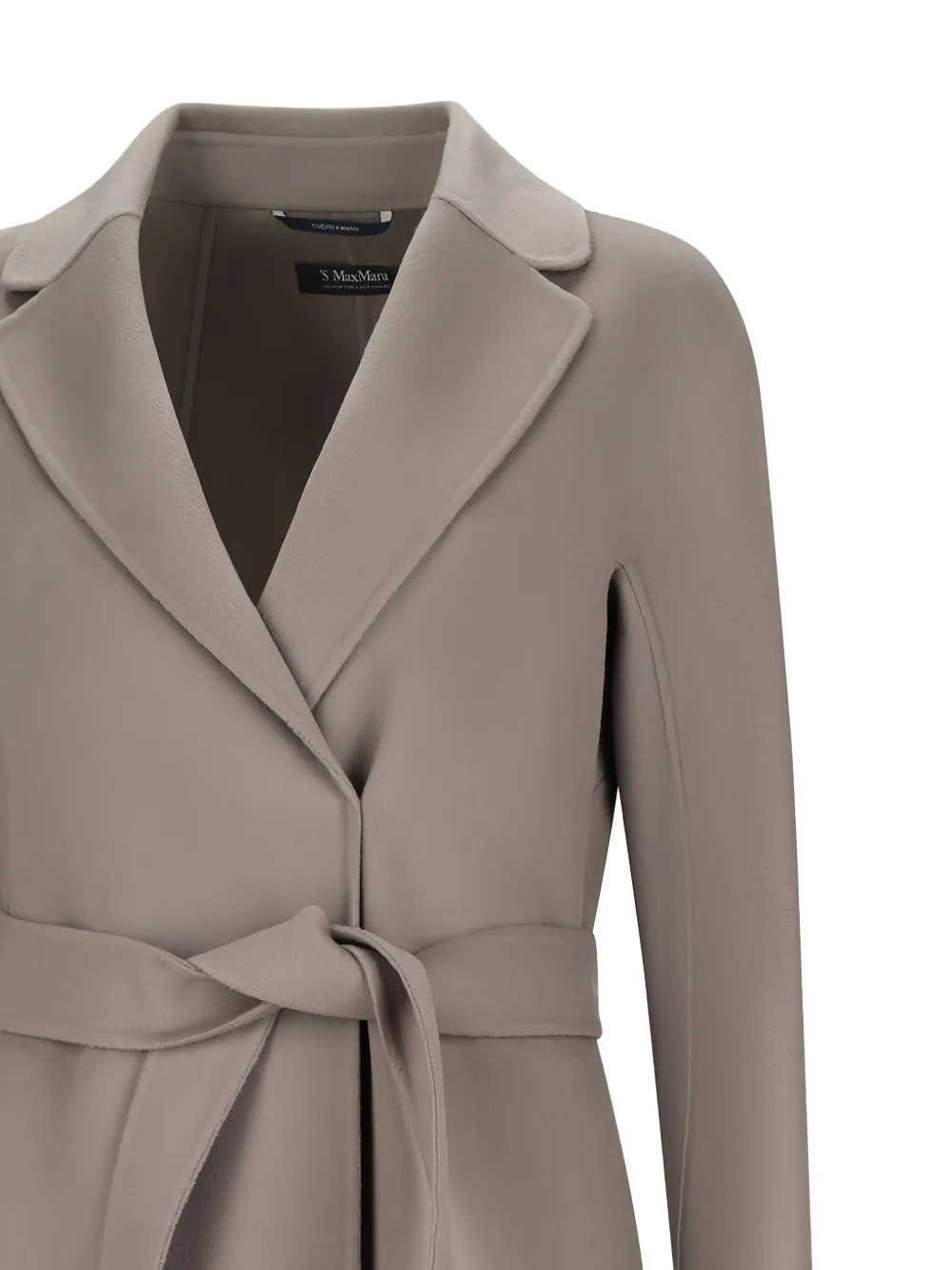 'S Max Mara Jas met revers en ceintuur Grijs