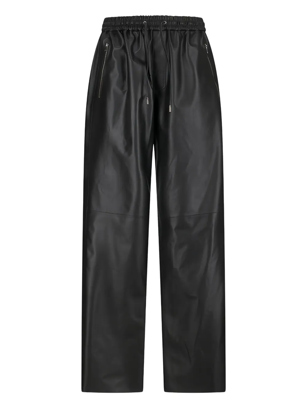 drawstring leather trousers