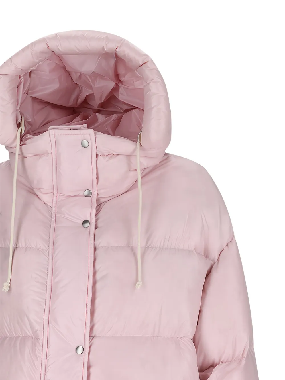 Jil Sander Hooded Down Jacket In Pink