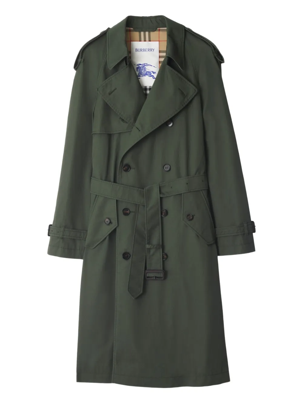 Burberry Gabardine trenchcoat Groen