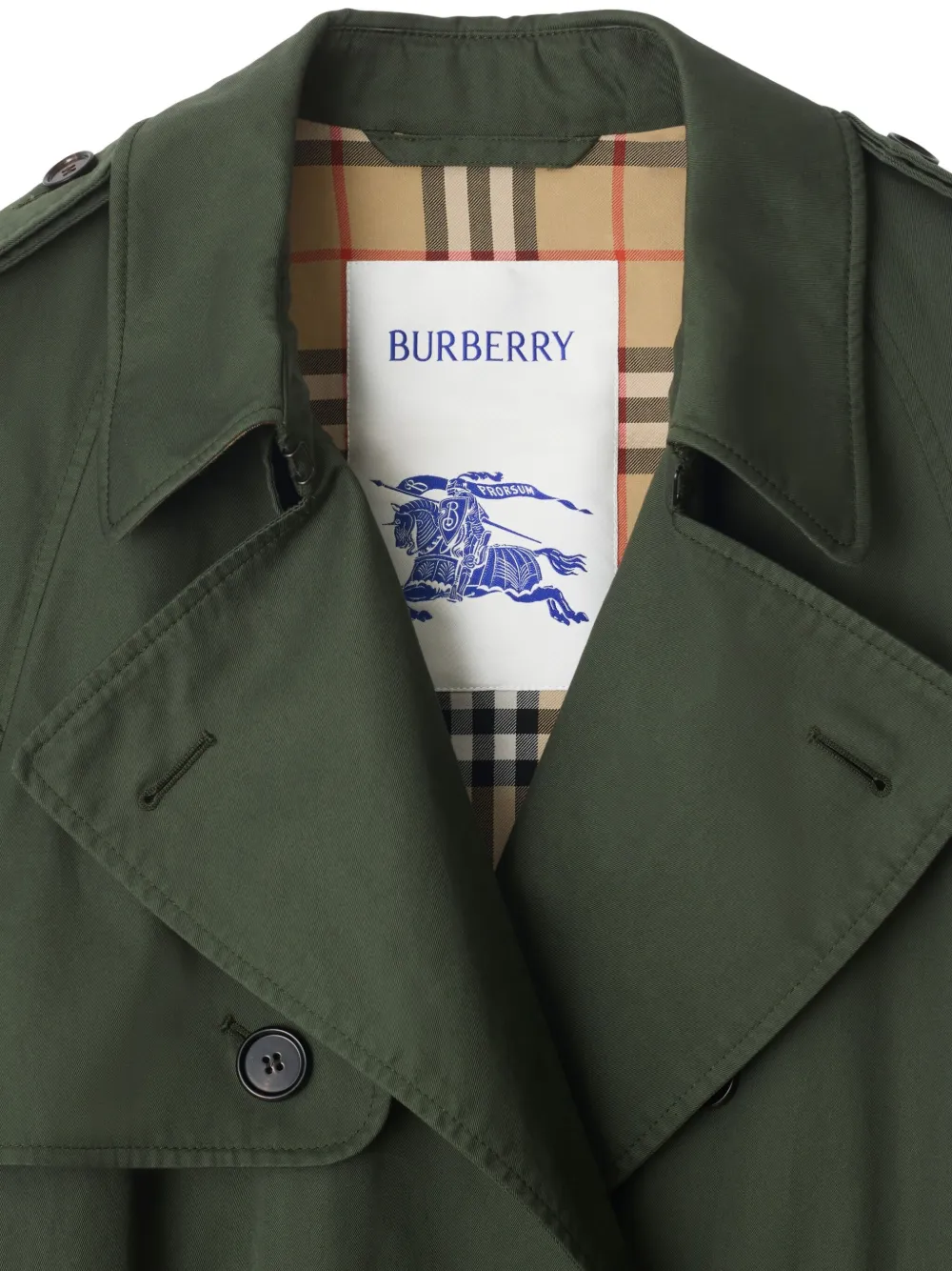 Burberry Gabardine trenchcoat Groen