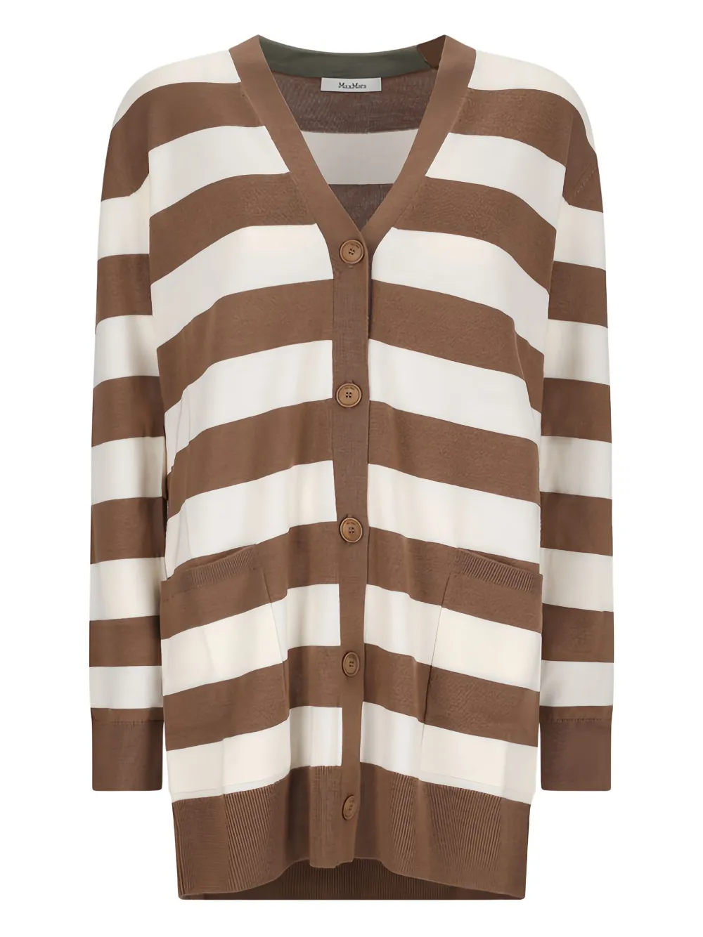 Max Mara Gestreept wollen vest Bruin