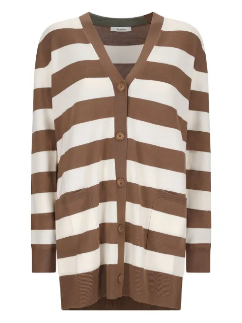 Max Mara striped-pattern wool cardigan