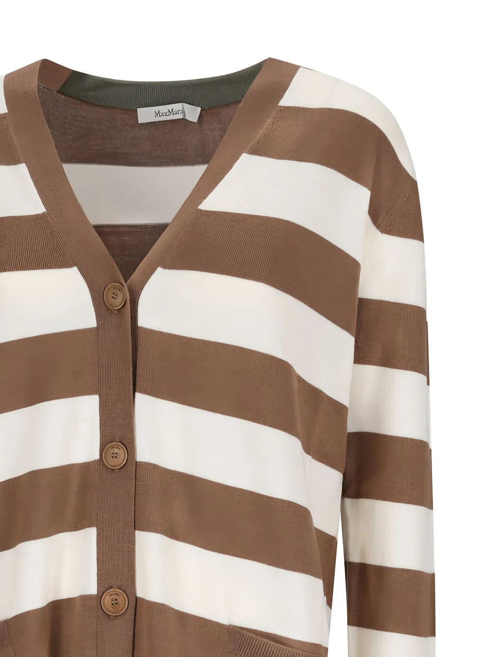 Max Mara Gestreept wollen vest Bruin
