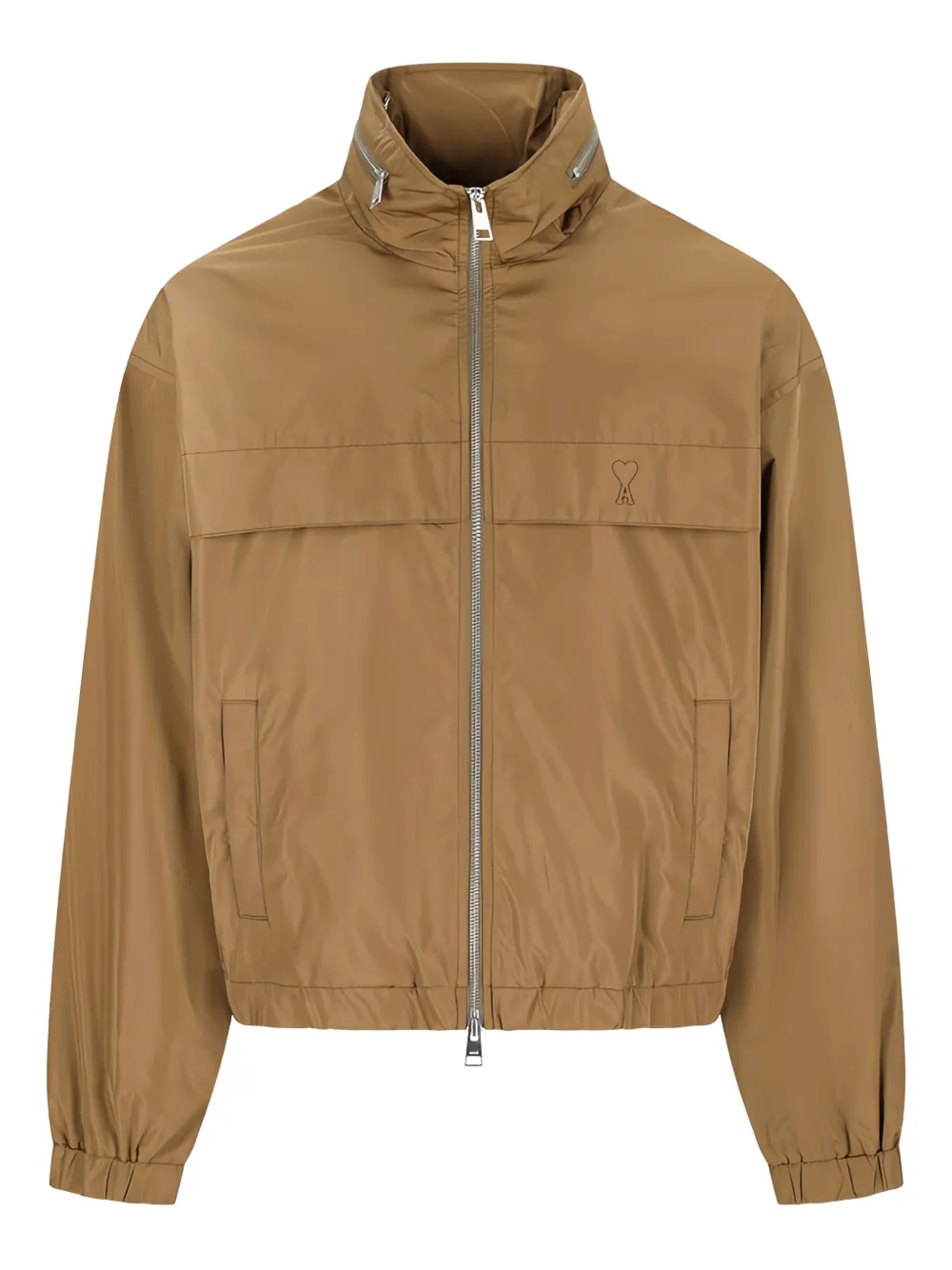 AMI Paris Coupe zip windbreaker - ブラウン AMI Paris Coupe zip windbreaker - ブラウン