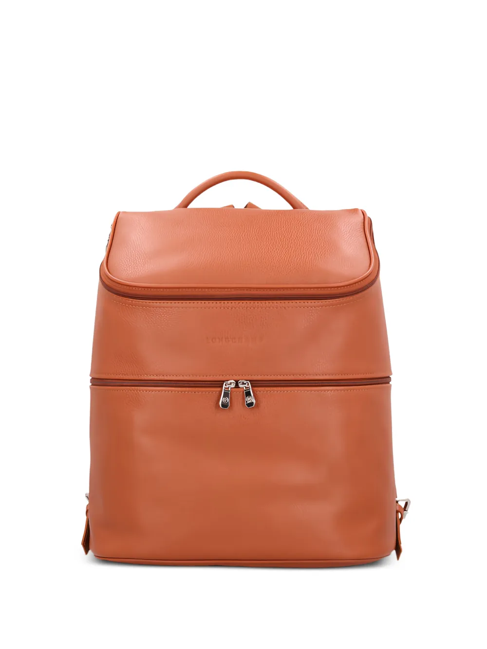 Longchamp Le Foulonné grained-leather backpack - Braun