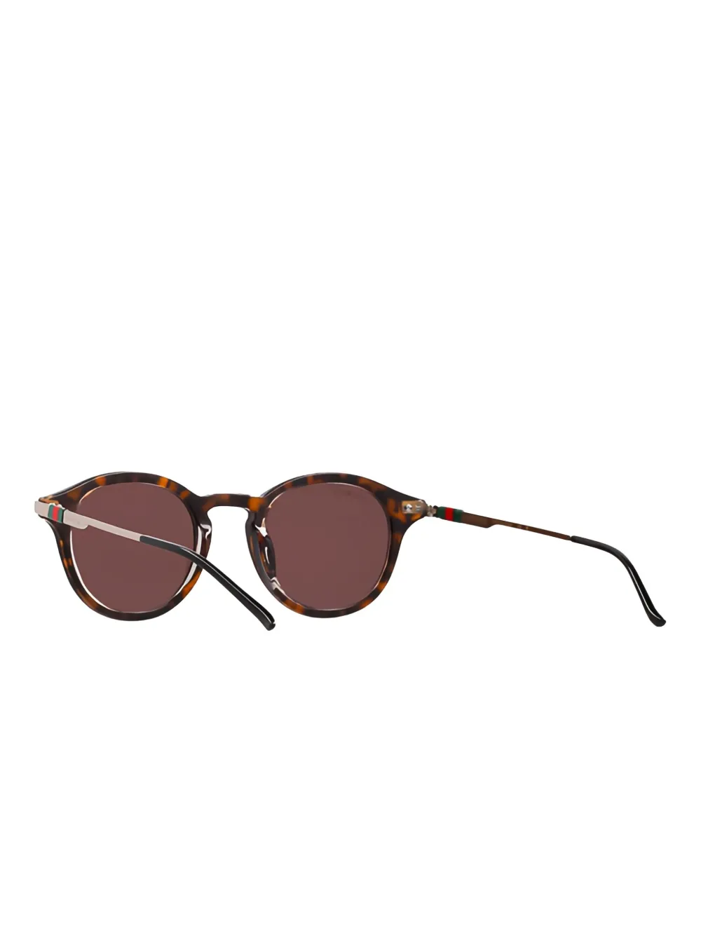 Gucci Eyewear Zonnebril met rond montuur en metalen detail Rood