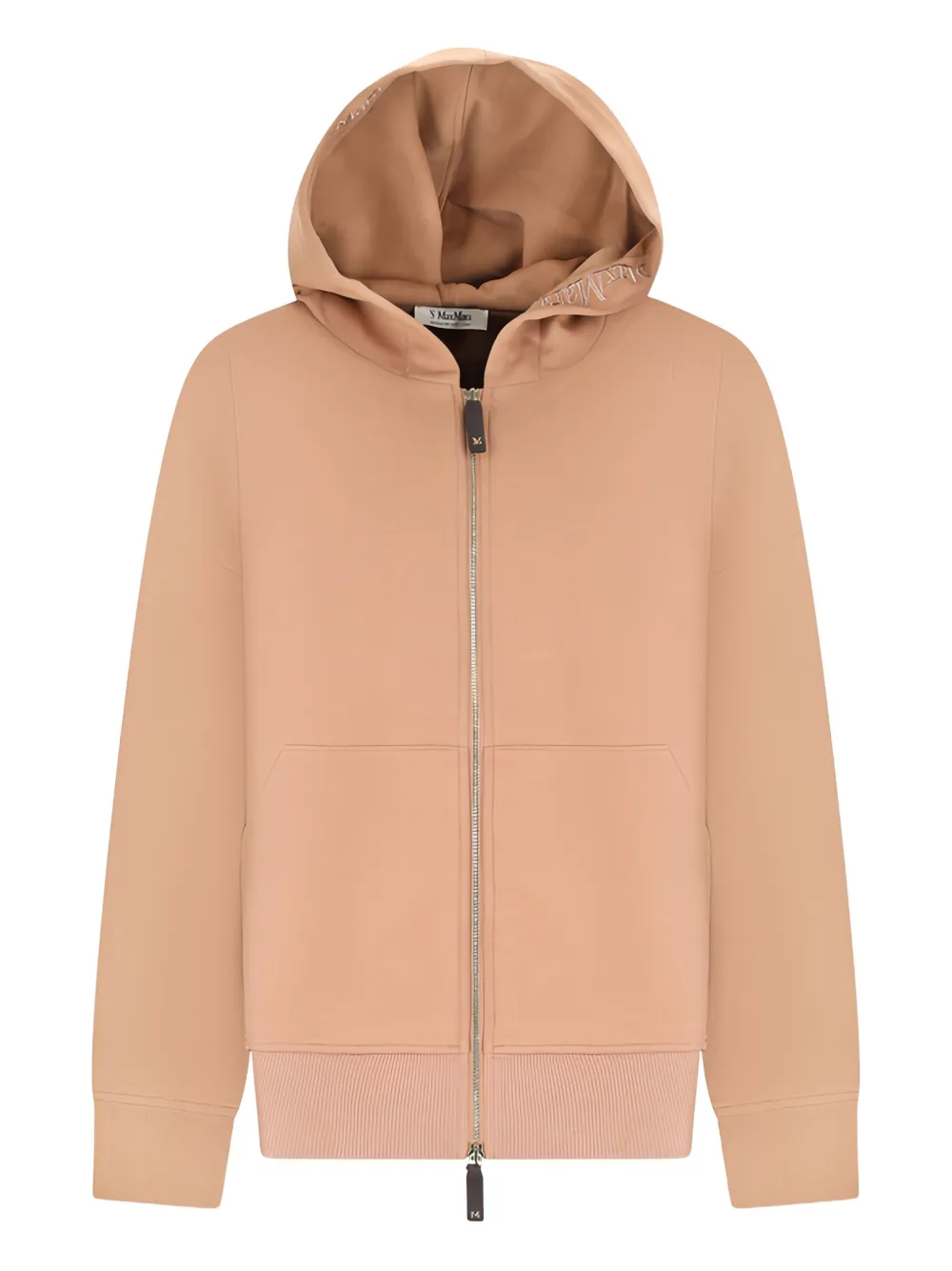 'S Max Mara logo-embroidered zip-up hoodie