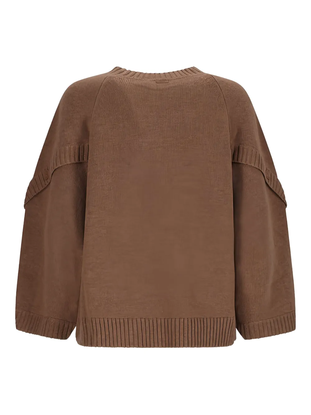 Max Mara Top met raglan mouwen en knoopdetail Bruin