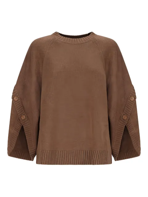 Max Mara button-detailed raglan-sleeve top