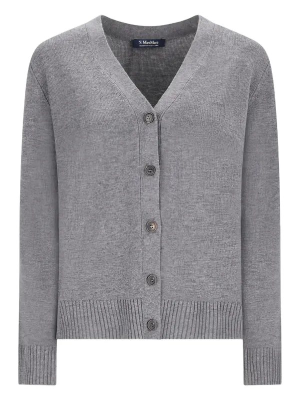 S Max Mara エルボーパッチ カーディガン | グレー | FARFETCH JP