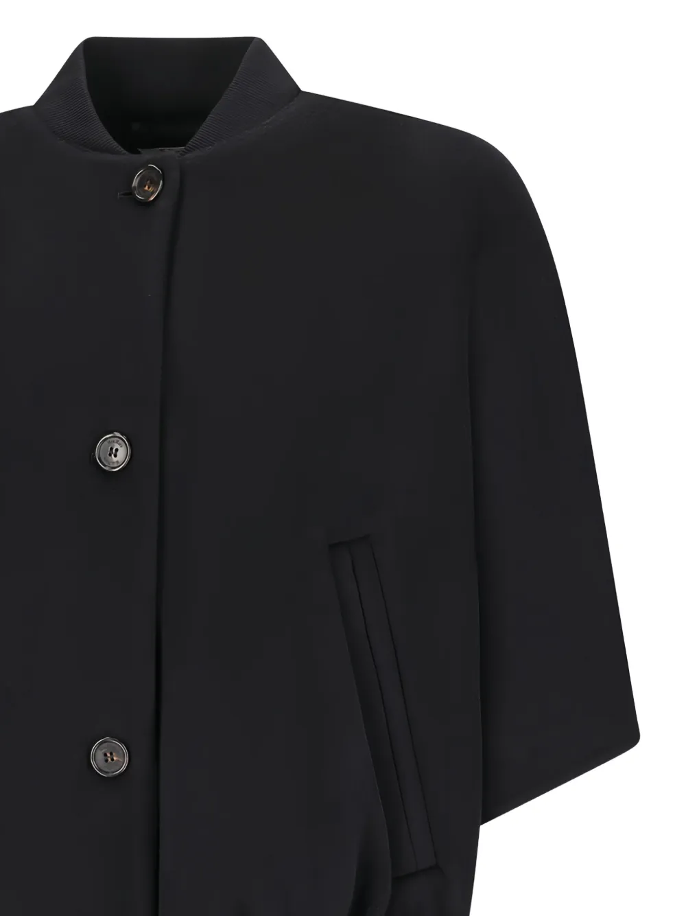 Max Mara short-sleeve cashmere cape Zwart