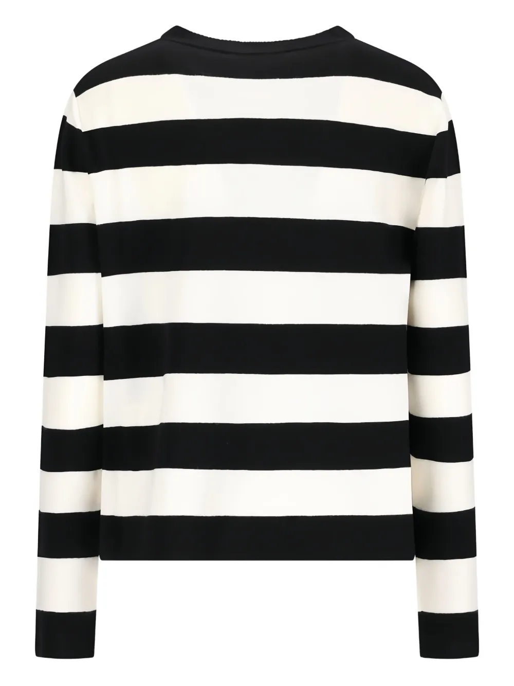 Max Mara Viterbo striped-pattern embroidered T-shirt Zwart