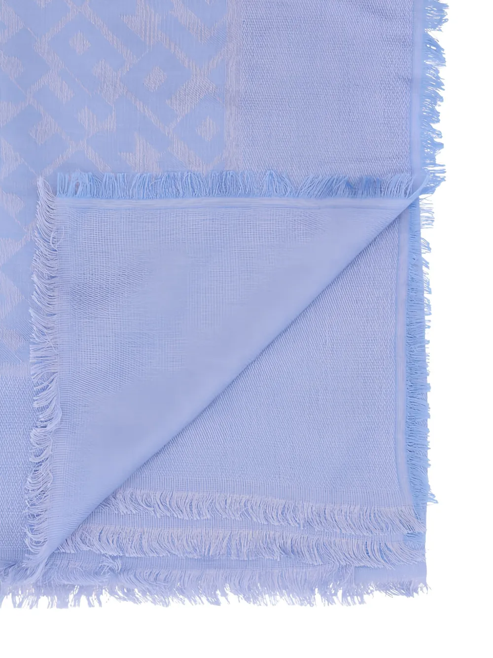 Longchamp fringed scarf - Blauw