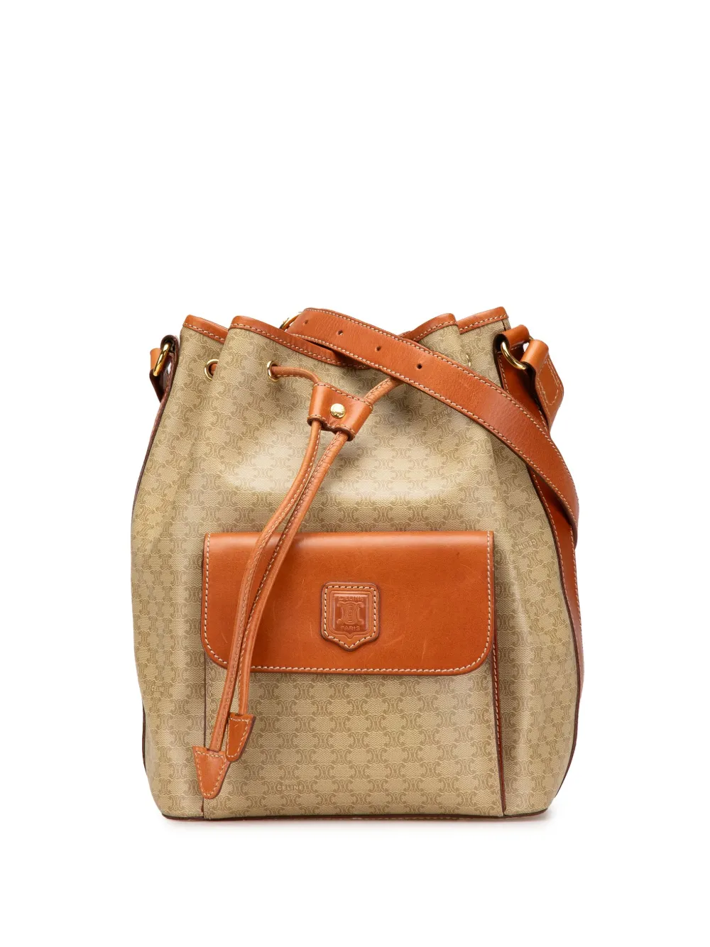 Céline Pre-Owned 1995 Macadam Coated Canvas bucket bag | Brown | Image 1