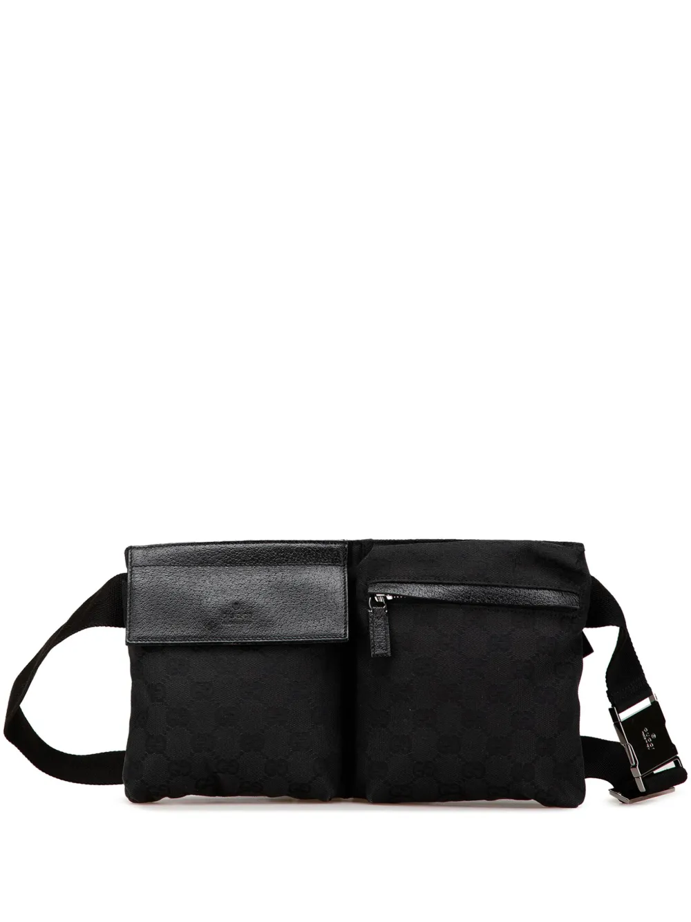 Gucci Pre-Owned 2000-2015 GG Canvas Double Pocket belt bag - ブラック Gucci Pre-Owned 2000-2015 GG Canvas Double Pocket belt bag - ブラック