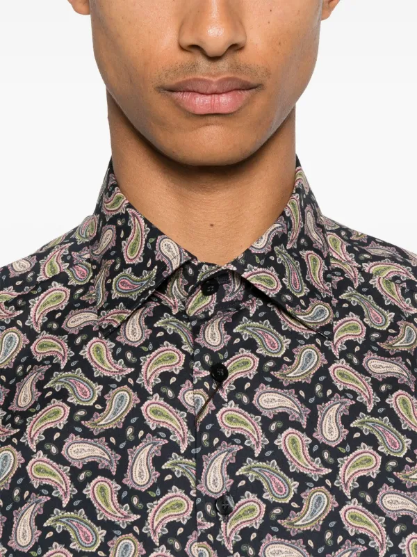 ETRO プリント シャツ | ブルー | FARFETCH JP