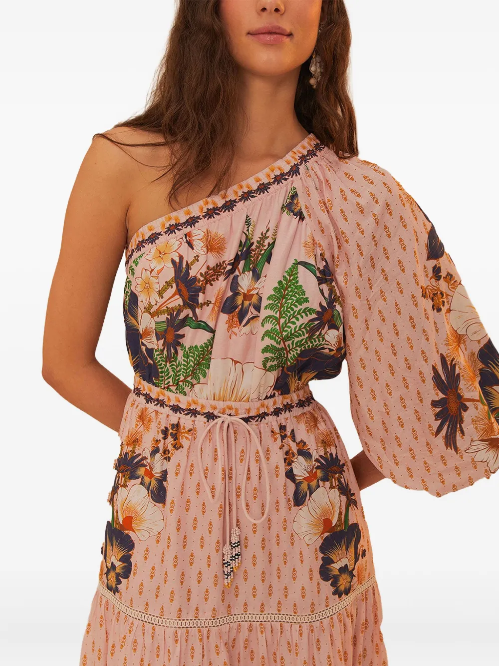 FARM Rio Asymmetrische katoenen jurk Roze