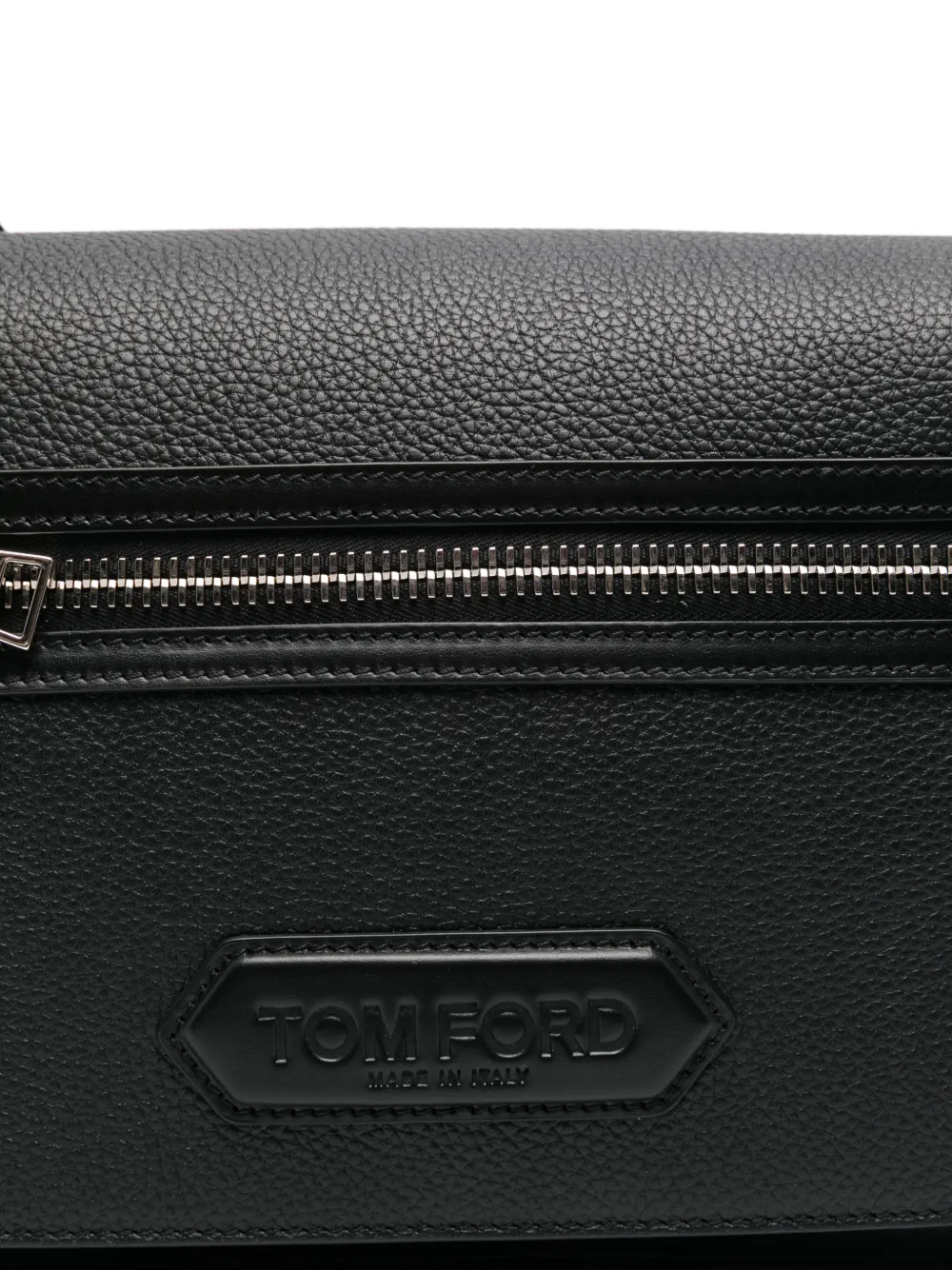 TOM FORD Leren schoudertas Zwart