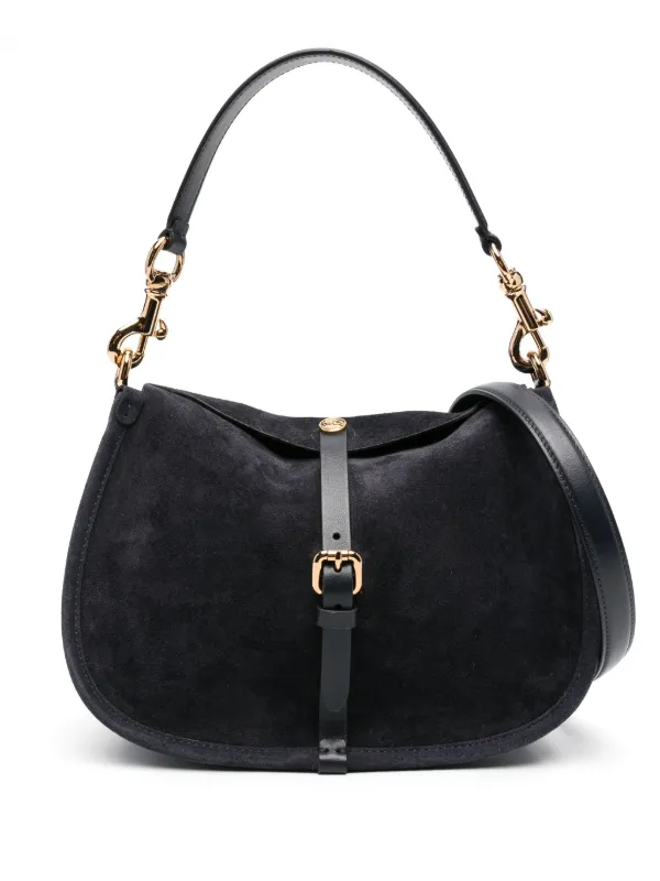 Etro Medium Suede Pony Bag in Blue