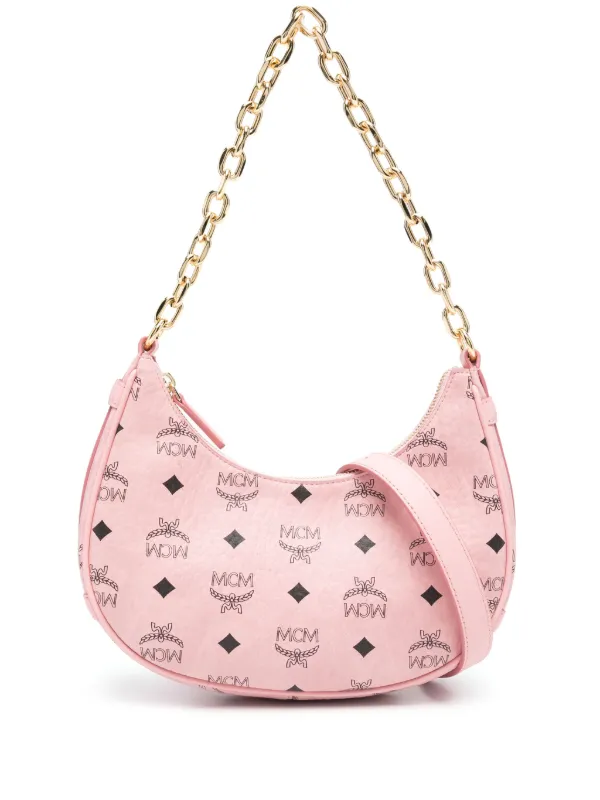 MCM monogram-print Tote Bag Pink FARFETCH