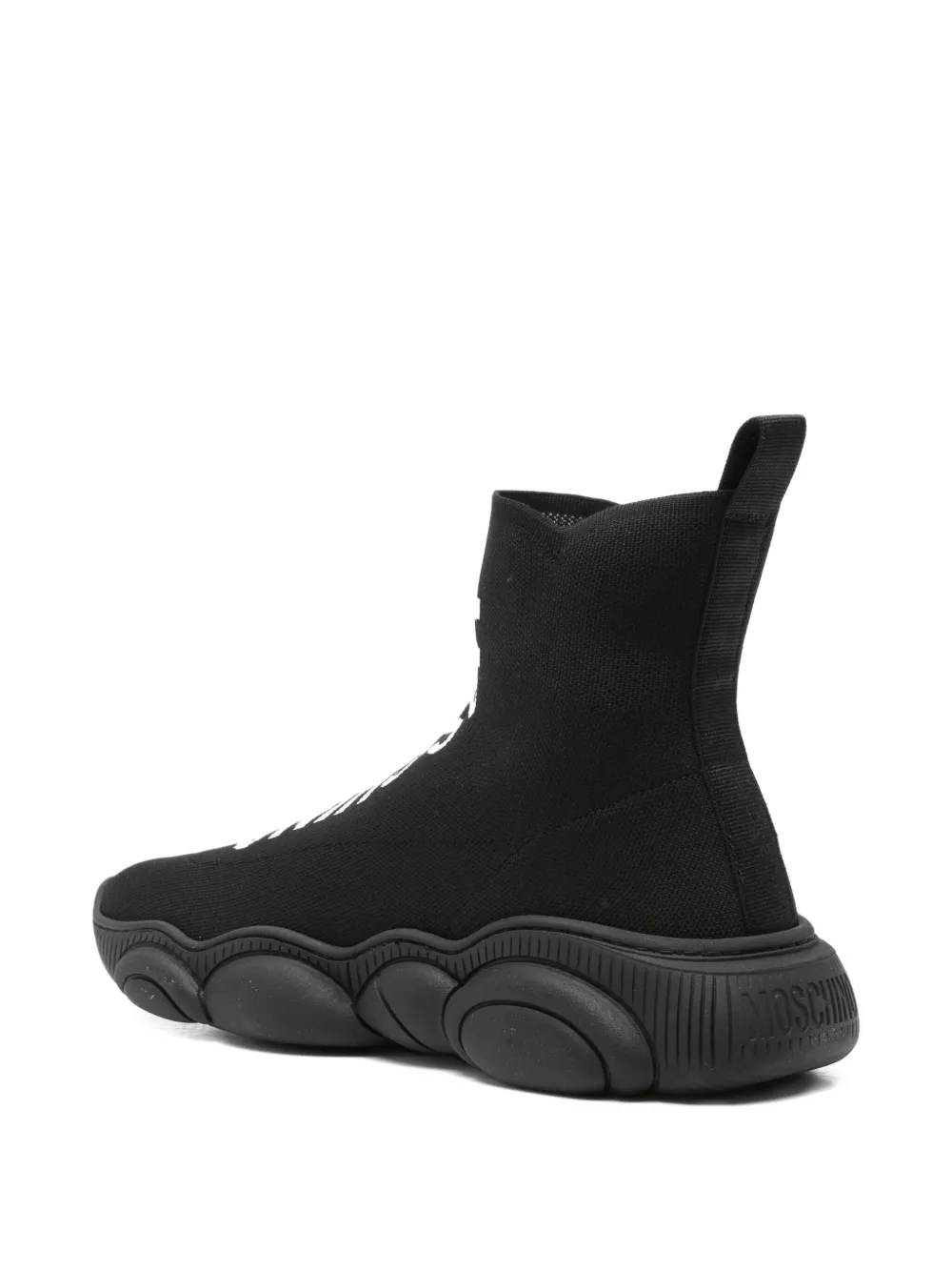 Moschino logo-intarsia sock sneakers Black