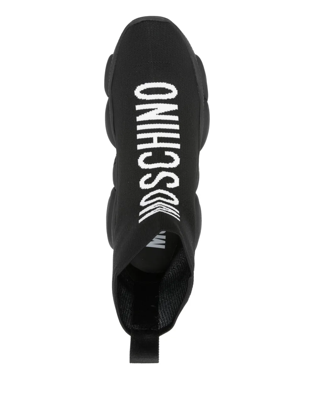 Moschino logo-intarsia sock sneakers Black
