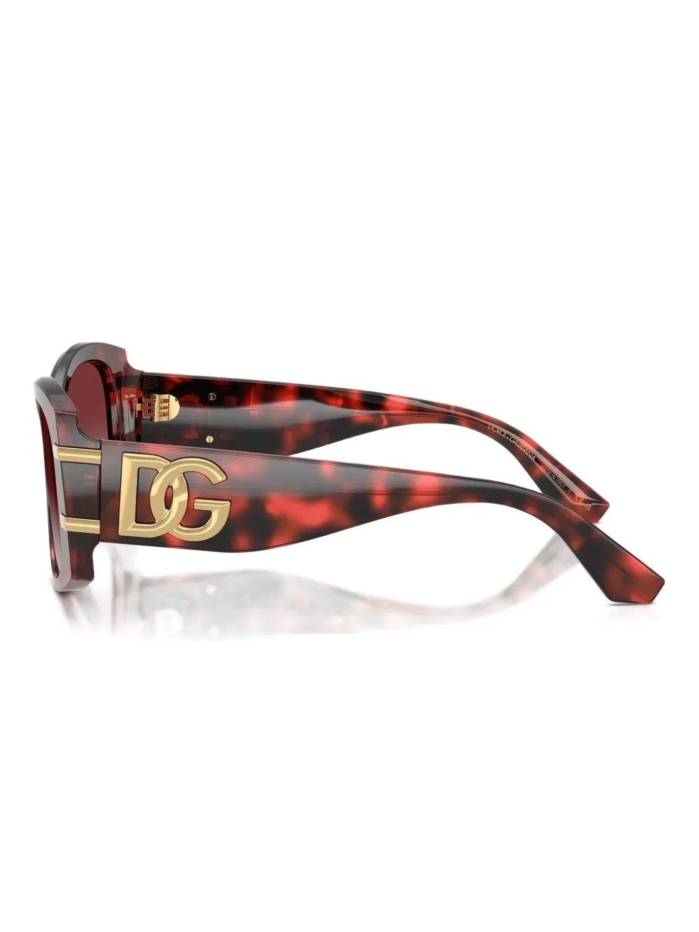 Dolce & Gabbana Eyewear logo-plaque geometric sunglasses Rood