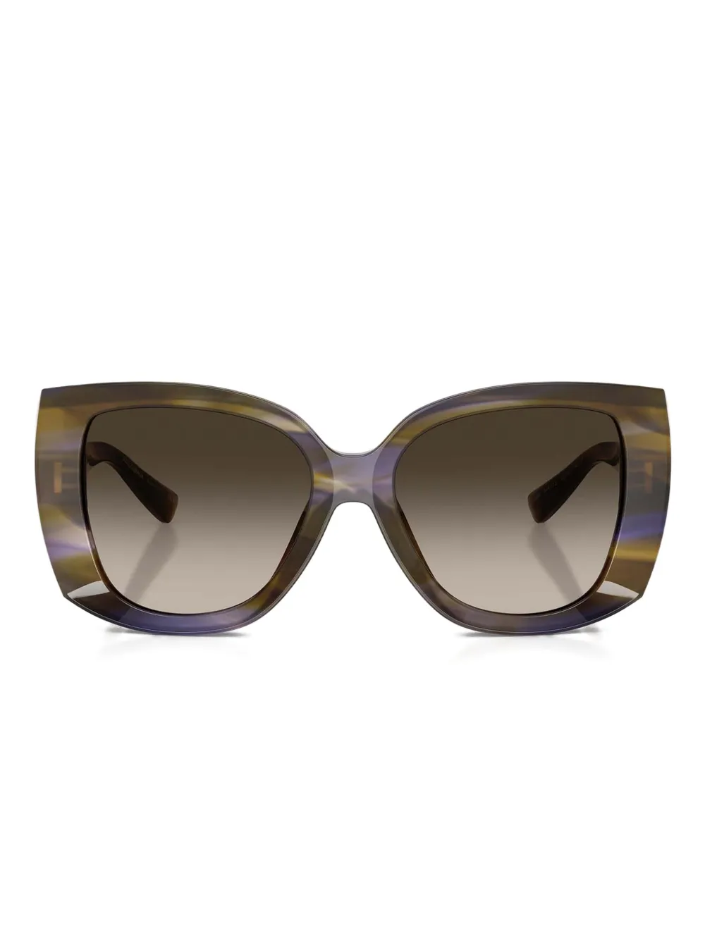 Dolce & Gabbana Eyewear Occhiali da sole geometrici a righe - Verde