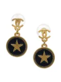 CHANEL Pre-Owned 2001 CC-logo earrings - Gold